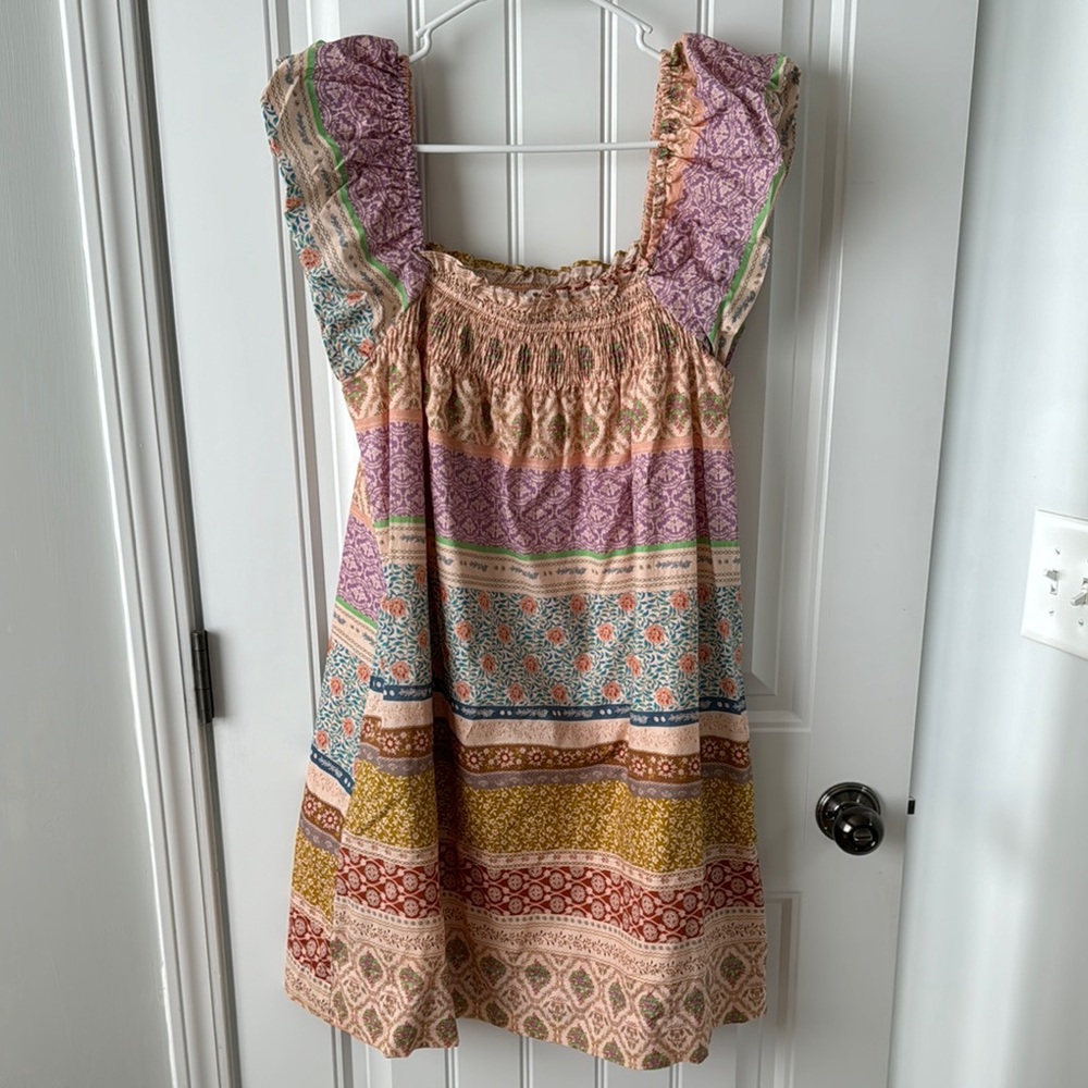 Colorful Striped Kids Dress